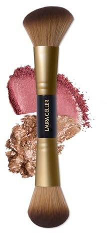 LAURA GELLER NEW YORK Cosmetic Professional Makeup Brushes - Cruelty-Free - 09 Dual-Ended Blush and Bronzer Brush