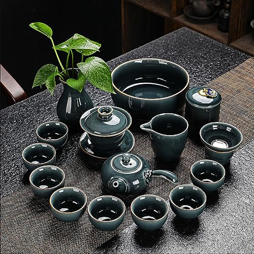 XaEjNzwDT Tetera marroqui teteras para te Juego de te Juego de té Ding Celadon, Tetera de cerámica para el hogar, Taza de té(Color:D,Size:)