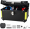 Maleta Moto Topcase Negra Gran Capacidad 60L - Maleta Superior Plástico ABS Impermeable Maleta Portaequipajes Caja Moto - Soporte Montaje Universal - Puede Contenedor 2 Cascos