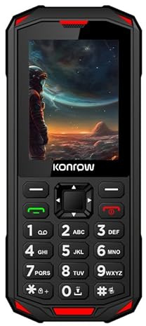 Konrow Stone Next (Téléphone Antichoc Certifié IP68-2.4'' - Hotspot WiFi - 4G - Double Sim) Noir