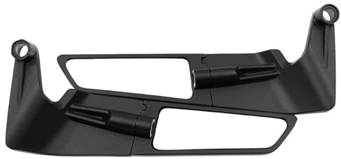 Ieron 2 Pezzi specchietti retrovisori ad Ala per Moto modificati, specchietti Laterali girevoli Regolabili Specchietti retrovisori Laterali girevoli ad Angolo Multiplo per Ninja