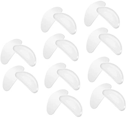 minkissy 10paare Rutschfeste Silikon-nasenpads Zum Erhöhen Des Nasenrückens Für Brillen Und Sonnenbrillen Selbstklebend Einfach Anzubringen Transparent Weiß