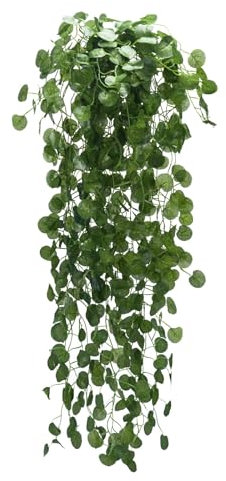 Luabue 4 Stück Kunstpflanze Hängend Efeu Künstliche Hängepflanzen Wie Echt Lang Künstliche Pflanzen Hängend für Wohnzimmer Balkon Garten Hochzeit Büro (90cm)