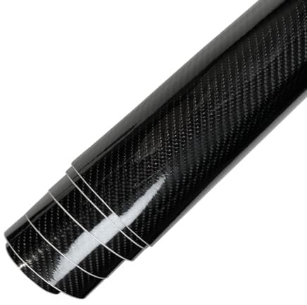 SkyjOy Autofolie 3D 4D 5D 6D 9D Kohlefaser-Vinylfolie fürs Auto, Selbstklebender Schutzaufkleber for die Motorhaube, Motorradkarosserie, DIY-Aufkleber, Zubehör Auto Folie(6D Carbon Black,30cmx150cm)