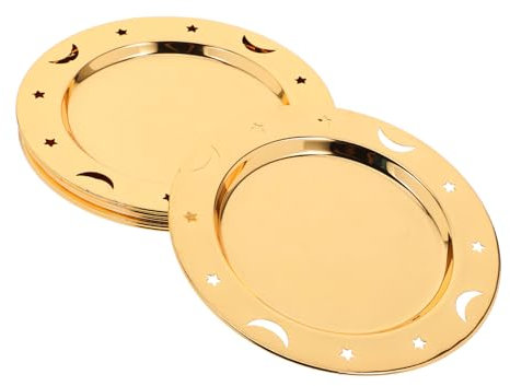 PRETYZOOM Elegante Serviertabletts Aus Metall 6 Stück Obst- Und Dessertteller Unterteilte Partytabletts Für Geburtstage Und Teepartys