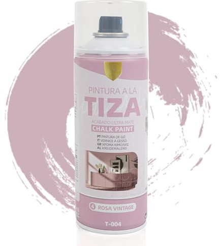 BESCH Pintura Spray 400ml a la Tiza Chalk Paint Acabado ultra Mate para Metal/Madera/Plástico (Rosa Vintage,400 ml (Paquete de 1)