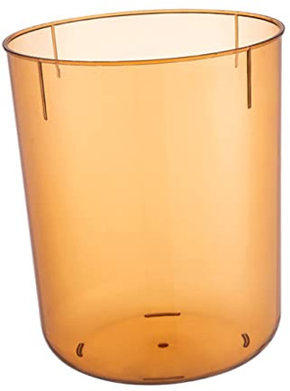 ANDRESLAD Botes de Basura Pequeños Cesto de Basura Redondo Cesto de Basura Minimalista Cesto de Basura de Oficina 14l Material Pet Naranja Cesto de Basura de Escritorio
