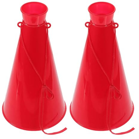 Ciieeo 2 Stück Tragbare Megaphone aus Kunststoff als Geräuschemacher für Sportfeiern und Partys Leichtes Hupenspielzeug zum Anfeuern bei Outdoor Aktivitäten