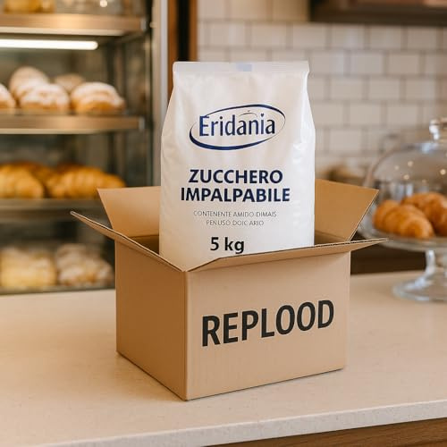 Zucchero Impalpabile 5kg – Extra Fine, Professionale e di Alta Qualità – Ideale per Uso Dolciario, Decorazioni, Glasse e Pasticceria – Con Amido, Perfetto per Uso Alimentare