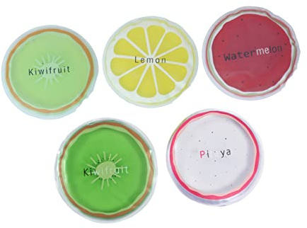 PartyKindom 5stücke Kleine Kühltasche Mini Kühlende Eisbeutel Mit Fruchtdesign Eisbeutel Für Heiße Sommertage Kühlkissen Für Verletzungen Und Schwellungen Reduzieren Tragbare Kühlpad