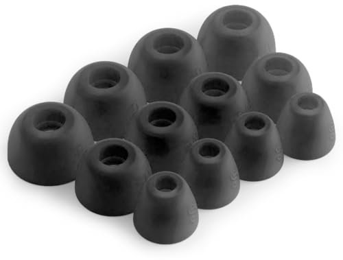 Okuli 12 x Écouteurs en Silicone Embouts d'oreilles pour JBL Tune Beam, Ghost Casque Écouteurs en Noir