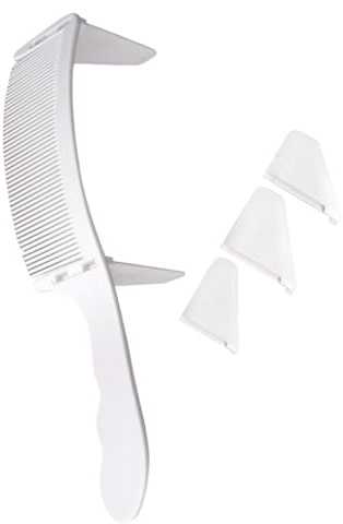 TEHAUX Peine de Corte para Hombres Guía S Curva Ajustable, Juego de 1 Unidad, Peine de Precisión para Modelado de Cabello y Barba en Peluquería Profesional