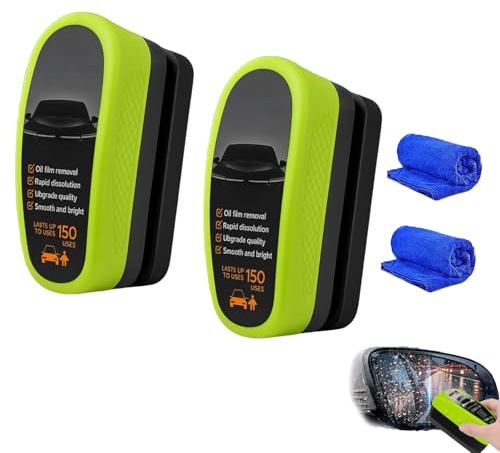 Gl170 Pro Windscreen Cleaner, Automotive Oil Film Cleaning Brush, Clear Vision Car Glass Cleaner, For Glass Board Windshield Remove Stain (2bottle)
