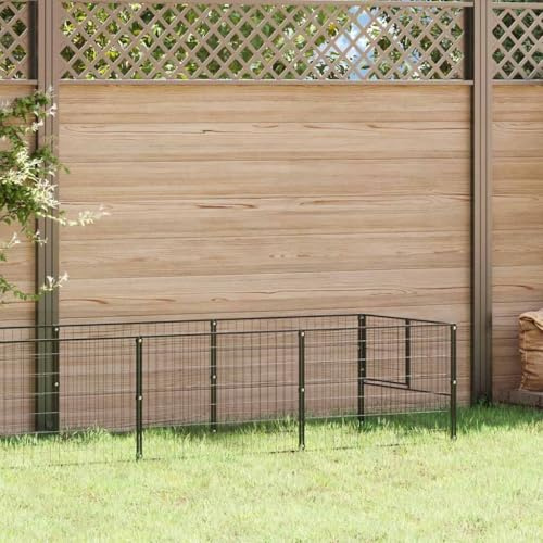 Maschendraht Hundezwinger 5 m², abschließbarer Hundezwinger Stahl, großer mit Tür, Stahl Hundekäfig 5 m²
