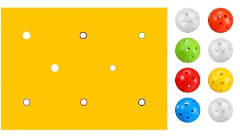 Plan d'activités de groupe - Feuille en maille polyester - Kit d'activités pour cible de trou - Défi de coordination à huit balles | Outdoor Yard Beach Park Aire de jeux Fête Réunion de famille à la