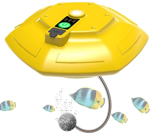 Aérateur de Seau à Appâts 3 Modes Électrique Portable Silencieux | Bulles Silencieuses pour Appâts Vivants et Aquarium pour Utilisation en Extérieur en Eau Douce et Salée Rivière Lac Étang