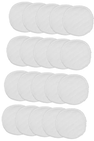 Toddmomy Assorbilatte 20 Riutilizzabili Bianco Coppette in Cotone e Lavabili Pezzi Assorbenti per Allattamento Uso Giorno e Notte e Cura Post Parto