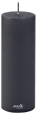 Sovie CANDLES Stumpenkerze Schwarz - Ø 70mm x 200mm mit ca. 104 Stunden Brenndauer – Hochwertige Säulenkerze für Tischdekoration, Feier & festliche Anlässe