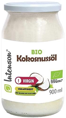 BIO Kokosöl, unraffiniert, kaltgepresst virgin 900ml Intenson