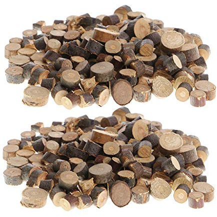 Colcolo Bûche en Bois de 200 Pièces Tranche Rondelles Rondes Décoratives