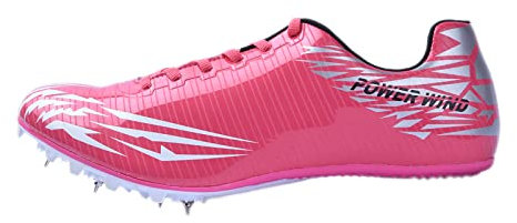 LZQpearl Zapatillas De Atletismo para Hombres Y Mujeres, Zapatillas con Pinchos para Correr Compatibles con 7 Clavos, Zapatillas De Atletismo Unisex para Salto Alto Y Largo Sprint (38,Pink)