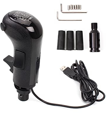 muge racing USB Gearshift Knob,Truck Simulator Shifter Gearshift Knob from a Man Truck ATS ETS for Logitech G29 G27 G25 Thrust master TH8A Fanatec SQ Gearshift Shifter Knob for ATS ETS2 Games PC