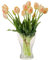 cn-Knight 20pcs Flores Artificiales de Tulipán, 40cm Tallos de Tulipán de Tacto Real con Hojas Falsas, Nuevo Diseño de Tulipanes y Capullos Falsos para Hogar Ramos, Color Champán