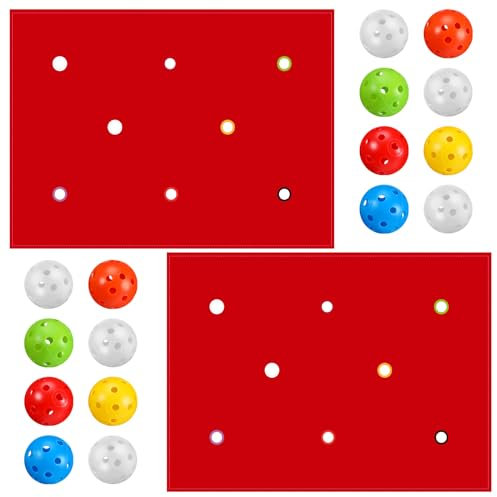 Tradder 2 Set Hole Tarp Team Building Game 16 Balls for Group, Red