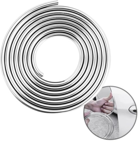 Protection des arêtes de portière universelle pour voitures, camions, SUV, bande décorative en forme de U, 10 m, argent