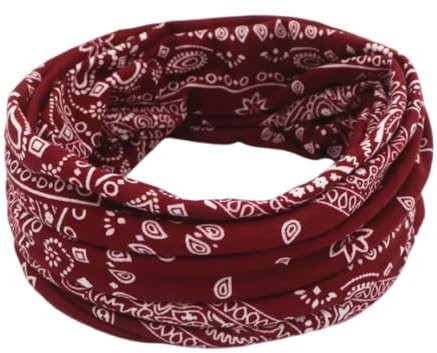 Kabelife Loop Schal für Damen Herren Schlauchschal Rundschal Multifunktionstuch Schal & Mütze Rundschal Halstuch Loop Vintage(Weinrot)