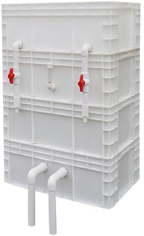 Kit Filtro Grande Per Acquario Per Laghetti,Filtri Per Acquari, Esterno 3/4 Livelli Scatola Di Filtro Ciclo Dell'acqua, Filtro Dall'acquario Della Scatola Di Fatturato(White,23.62x15.75x38.98in/60x40x