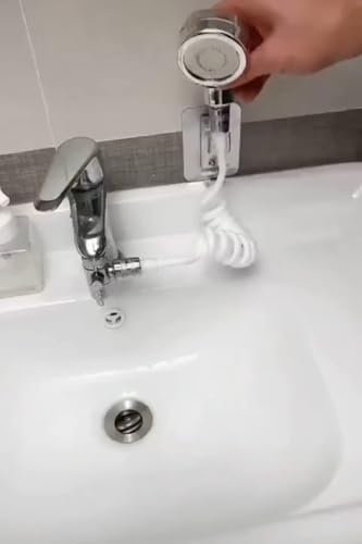 ILYPOP SHOP Doccino Per Lavandino, Doccetta Per Rubinetto Universale con Tubo Estendibile, Prolunga Doccia per Lavandino Bagno, areatore prolungabile con doccia per rubinetto