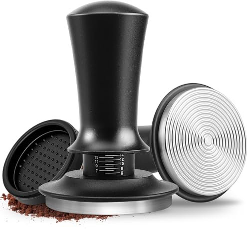 Tamper di Caffè, hicoosee 51mm Manomissione Della Macchina Profondità Regolabile Manomissione Espresso in Acciaio Inossidabile per Macchina da Caffè