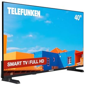 Telefunken 40DTFV725 2025 Smart TV Full HD HDR 1920 x 1080, 40 Pulgadas, Diseño sin Marcos, Dolby Audio