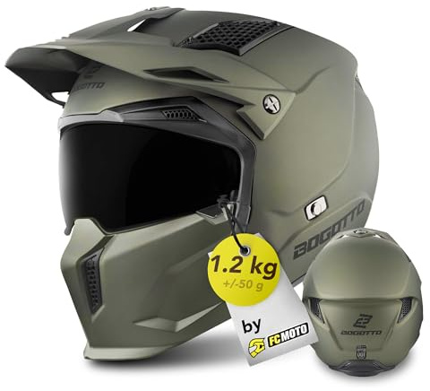 Bogotto Radic 22.06 Helm, grün matt, L | Leicht zu wechseln