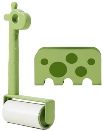 Fusselrollen für Tierhaare, extra klebrig, Rollen für Tierhaare – klebrige Rasierbürste, wiederverwendbarer Radiergummi mit Giraffen-Design, Auto-Bettwäsche, Wäsche