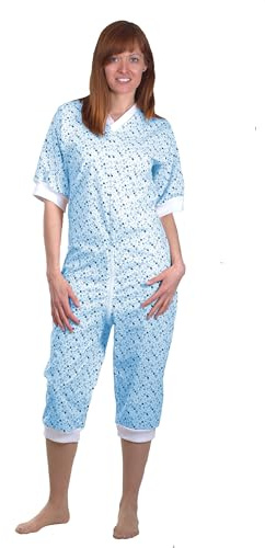 Texsan Grenouillère Adulte éco C100 (FR/ES, Alpha/Lettres, M, Taille Normale, Taille Normale, Bleu)