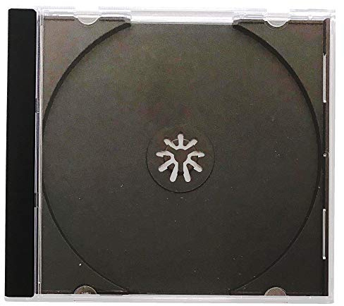 KEYIN Standard Black CD Jewel Case - Premium, 50 Pack