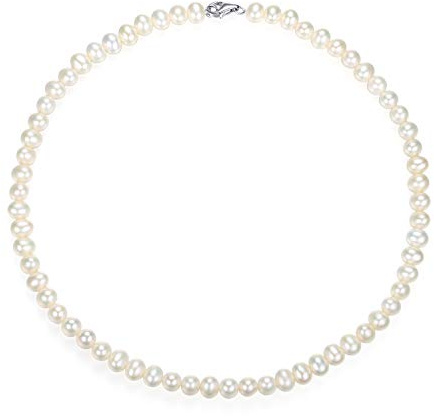 VIKI LYNN Perlenkette Damen, Süßwasser-Zuchtperlen 6-7mm AAA, 925 Sterling Silber Verschluss, Perlen Halskette Geschenk für Geburtstag, Hochzeit, Muttertag