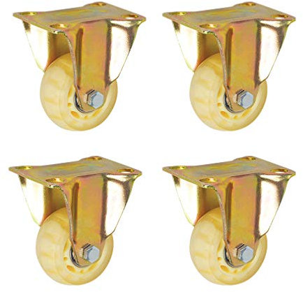 Geovne Lenkrollen 4 Teiliges Set,2/50mm Möbelrollen,Gummirollen Sanft und leise,Geeignet für Möbel,Kleines Gerät (Standard)