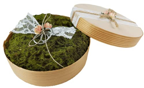 Ringbox-Ringkissen VINTAGE Moos i.Holzbox Hochzeit