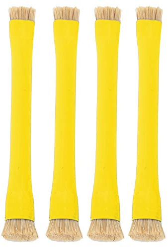 Cepillo antiestático, 4 Piezas Cepillo de Limpieza para teléfonos móviles de Doble Cabezal, cerdas duras, antiestático, Antideslizante, Mango Aislado, para Limpiar los teléfonos móviles(Amarillo)