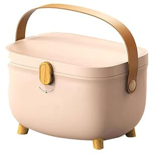 mumisuto Medikamenten Aufbewahrung, Oval Doppelschichtig Hausapotheke Kiste Plastik, Tragbare Medikamentenkoffer mit Griff, Groß Medikamentenbox Aufbewahrung, 28 x 20 x 18cm, Grün