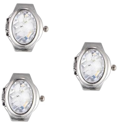 Gatuida 3stücke Special Oval Watch Shaped Finger Elegante Quarzuhr Für Und Frauen Fingerring Modisches Accessoire Weiß Für Zu Geburtstagen Und Weihnachten