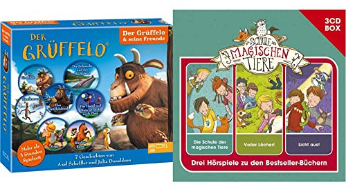 Der Grüffelo und seine Freunde - Die Original-Hörspiele zu den Filmen in einer Box & Die Schule der magischen Tiere – 3CD Hörspielbox Vol. 1 – Folge 01-03
