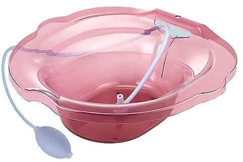 CUTTE Sitzbad für die Toilette Bidet Einsatz für Toilette Sitzbadewanne Gegen Hämorrhoiden Wochenbettpflege Schwangere und Ältere Menschen Toiletteneinsatz,Pink,39x40cm
