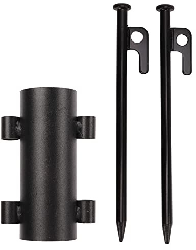 Tissting Outdoor Camping Zelt Stangenhalter Camping Vordach Stangenhalter Camping Zelt Angeln Regenschirm Erdspießhalterung Tragbarer Zeltständer für Feste Rohrstangen für Camping Angeln Grillen