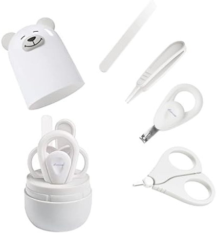 baby grooming gift set for new parents and kids (w+white bear)