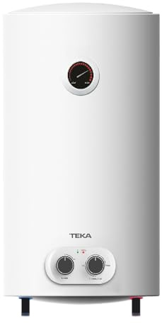 TEKA Termo Eléctrico 92 L, Instalación Vertical y Horizontal, Resistencia Envainada, Tanque Acero Esmaltado, Protección Sobrecalentamiento, EWH 100 DHH