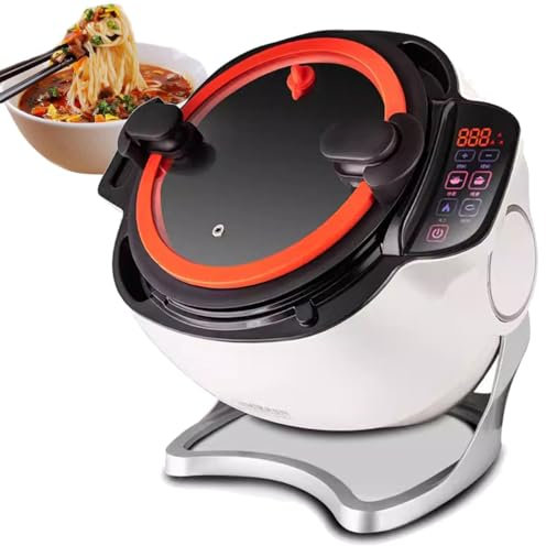Automatic Stir Fry Machine, Multi-Function Stir-Fry Cooker with 360° Rotating Heating Pot Stirrer - Commercial Food Processor & Cooking Machine